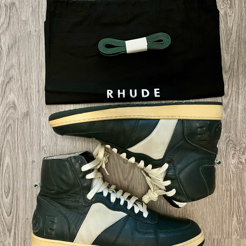 Rhude Men's High-Top Sneakers - Black and White